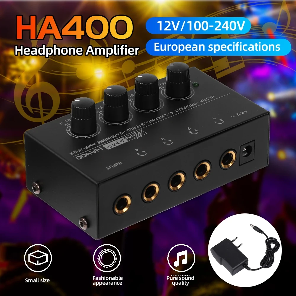 4 Channels Mini o Stereo Headphone Amplifier HA400 Ultra-