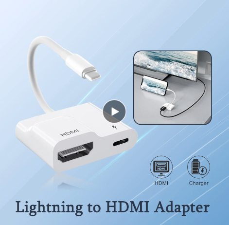 Lightning To HDMI Digital AV Adapter For iPhone 14/13/iPad to 1080P