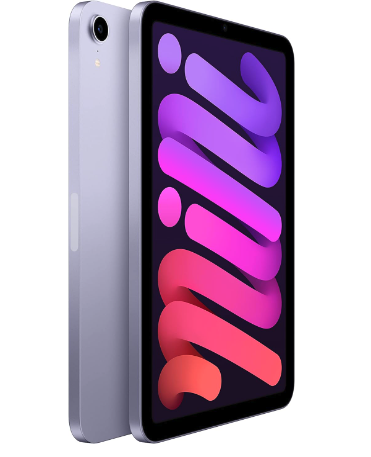 Apple iPad Mini (6th Generation): with A15 Bionic chip, 8.3-inch Liquid Retina Display, 64GB, Wi-Fi 6, 12MP front/12MP Back Camera, Touch ID, All-Day Battery Life – Purple